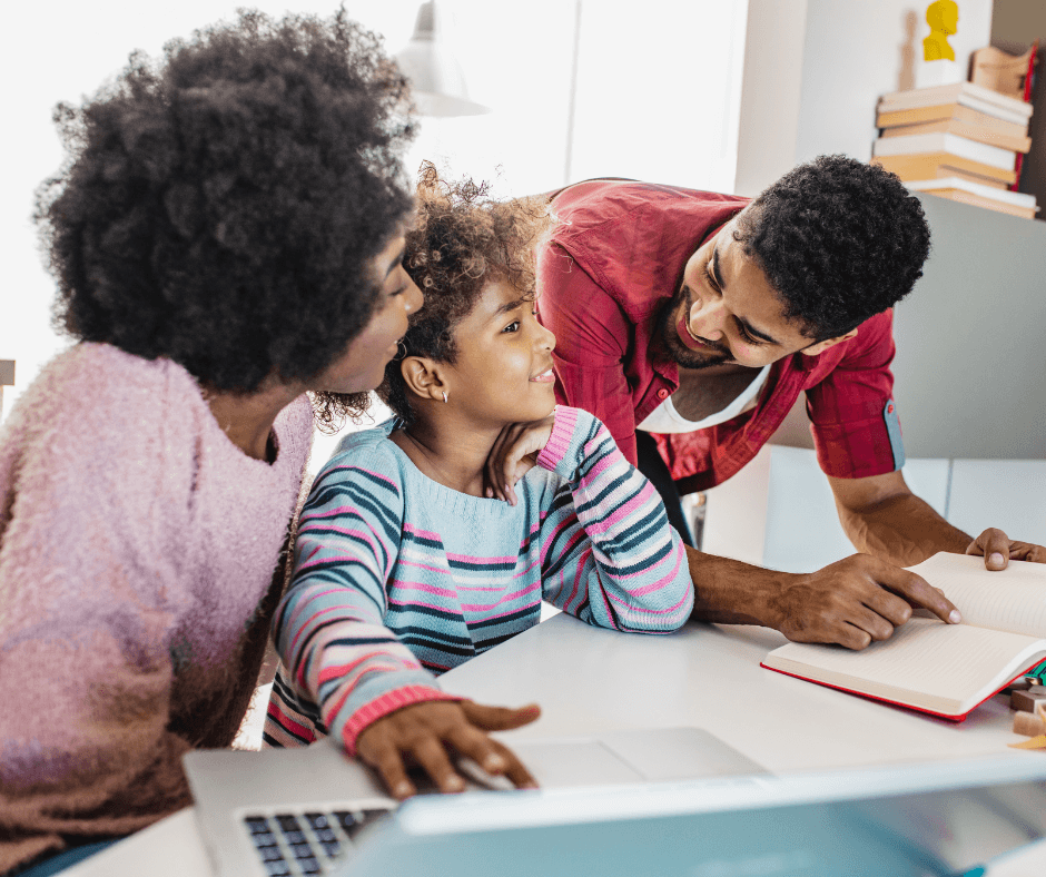 Parent and child engaging in STEM learning